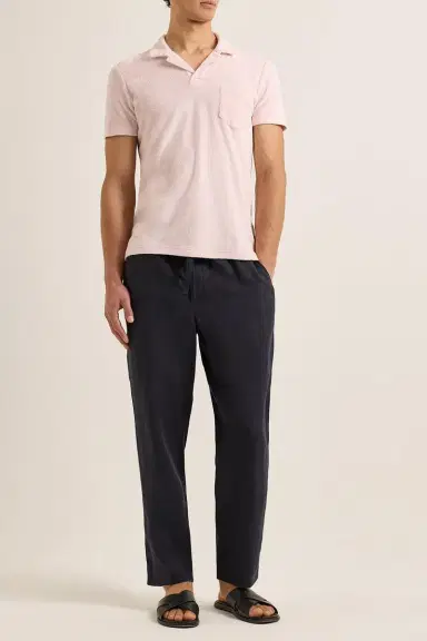 Orlebar Brown Terry Towelling Polo - Macaron Pink | Thumbnail 2 Orlebar Brown Terry Towelling Polo - Macaron Pink | Thumbnail 2