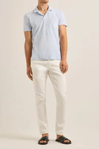 Orlebar Brown Terry Towelling Polo - Surfside Blue | Thumbnail 2 Orlebar Brown Terry Towelling Polo - Surfside Blue | Thumbnail 2
