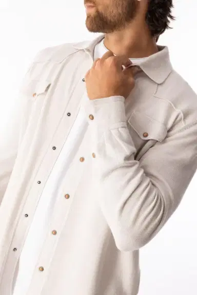 ELEVENTY Texas Shirt - Ivory | Thumbnail 3 ELEVENTY Texas Shirt - Ivory | Thumbnail 3