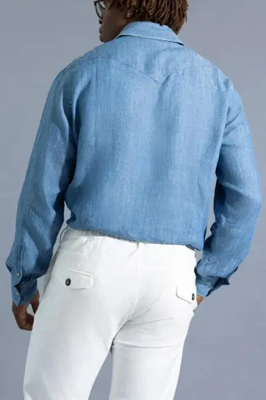 ELEVENTY Western Shirt - Zucchero | Thumbnail 4 ELEVENTY Western Shirt - Zucchero | Thumbnail 4