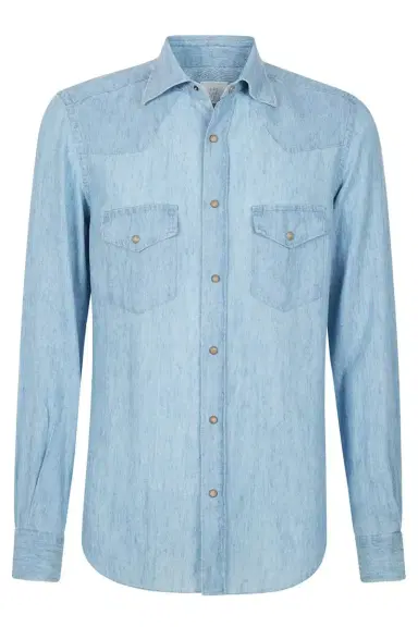 ELEVENTY Western Shirt - Zucchero | Thumbnail 1 ELEVENTY Western Shirt - Zucchero | Thumbnail 1