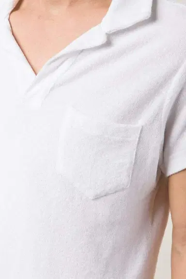 Orlebar Brown White Terry Toweling Polo | Thumbnail 2 Orlebar Brown White Terry Toweling Polo | Thumbnail 2