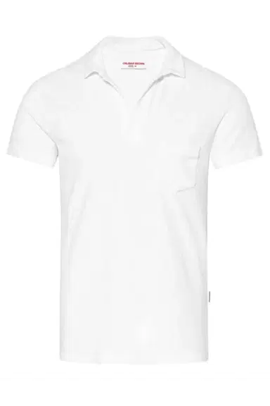 Orlebar Brown White Terry Toweling Polo | Thumbnail 1 Orlebar Brown White Terry Toweling Polo | Thumbnail 1