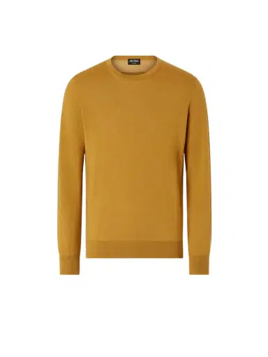 Zegna Yellow Cashseta Crewneck | Thumbnail 1 Zegna Yellow Cashseta Crewneck | Thumbnail 1