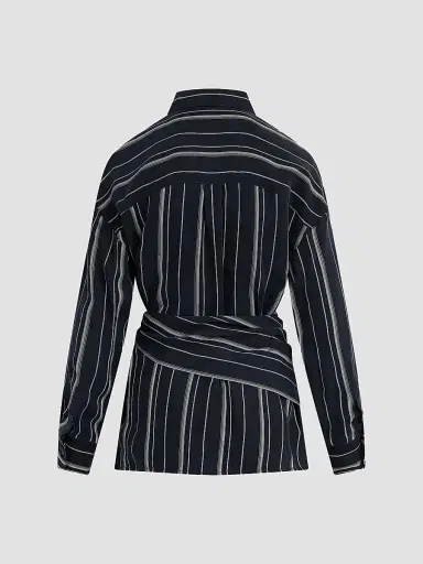 Favorite Daughter Women's The Positano Wrap Shirt - Midnight Grey - Size XS | Thumbnail 6 Favorite Daughter Women's The Positano Wrap Shirt - Midnight Grey - Size XS | Thumbnail 6