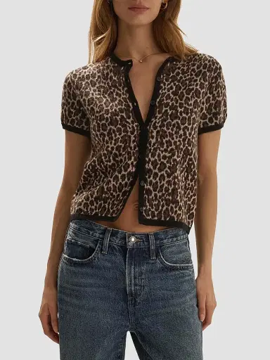 Favorite Daughter Women's The 9 To 5 Leopard-Print Cardigan - Leopard | Thumbnail 3 Favorite Daughter Women's The 9 To 5 Leopard-Print Cardigan - Leopard | Thumbnail 3