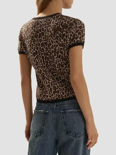 Favorite Daughter Women's The 9 To 5 Leopard-Print Cardigan - Leopard | Thumbnail 5 Favorite Daughter Women's The 9 To 5 Leopard-Print Cardigan - Leopard | Thumbnail 5