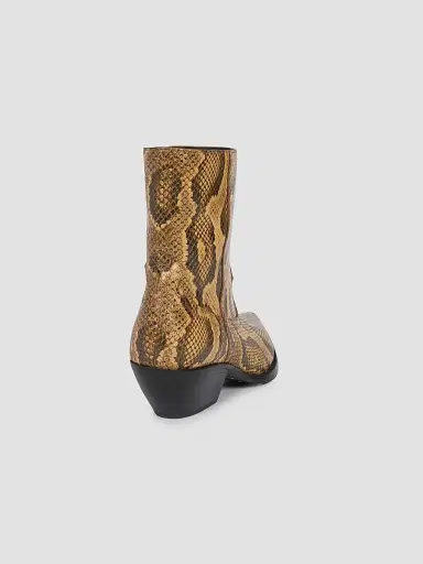 Amiri Women's Snakeskin-Embossed Leather Ankle Boots - Brown | Thumbnail 2 Amiri Women's Snakeskin-Embossed Leather Ankle Boots - Brown | Thumbnail 2