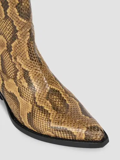 Amiri Women's Snakeskin-Embossed Leather Ankle Boots - Brown | Thumbnail 3 Amiri Women's Snakeskin-Embossed Leather Ankle Boots - Brown | Thumbnail 3