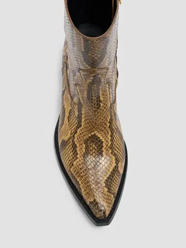 Amiri Women's Snakeskin-Embossed Leather Ankle Boots - Brown | Thumbnail 4 Amiri Women's Snakeskin-Embossed Leather Ankle Boots - Brown | Thumbnail 4