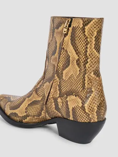 Amiri Women's Snakeskin-Embossed Leather Ankle Boots - Brown | Thumbnail 5 Amiri Women's Snakeskin-Embossed Leather Ankle Boots - Brown | Thumbnail 5