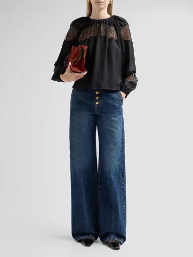 Ulla Johnson Women's Bess Silk Blouse | Thumbnail 2 Ulla Johnson Women's Bess Silk Blouse | Thumbnail 2
