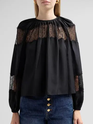 Ulla Johnson Women's Bess Silk Blouse | Thumbnail 5 Ulla Johnson Women's Bess Silk Blouse | Thumbnail 5