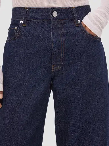 Helmut Lang Women's Saddle Cotton Barrel-Leg Jeans | Thumbnail 5 Helmut Lang Women's Saddle Cotton Barrel-Leg Jeans | Thumbnail 5