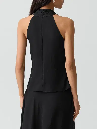 Theory Women's Twist Halter Top - Black | Thumbnail 3 Theory Women's Twist Halter Top - Black | Thumbnail 3