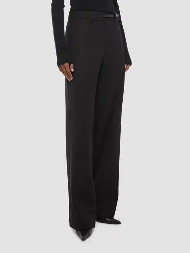 Helmut Lang Women's Belted Wool Gabardine Trousers | Thumbnail 5 Helmut Lang Women's Belted Wool Gabardine Trousers | Thumbnail 5