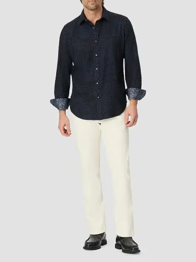 Robert Graham Men's Lawerence Plaid Woven Shirt - Navy | Thumbnail 2 Robert Graham Men's Lawerence Plaid Woven Shirt - Navy | Thumbnail 2