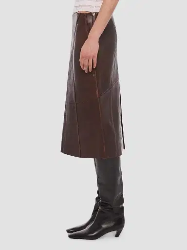 Helmut Lang Women's Leather Saddle Skirt - Saddle | Thumbnail 6 Helmut Lang Women's Leather Saddle Skirt - Saddle | Thumbnail 6