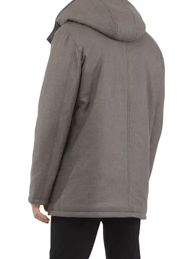 Gorski Men's Wool and Cashmere Blend Parka with Shearling Lining - Taupe | Thumbnail 3 Gorski Men's Wool and Cashmere Blend Parka with Shearling Lining - Taupe | Thumbnail 3