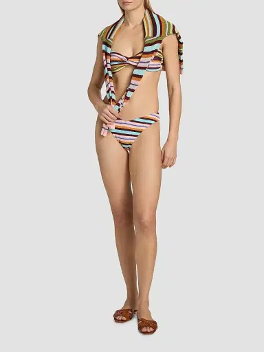 Beach Riot Women's Vanessa V-Shape Swim Bottoms - Paradise Stripe | Thumbnail 2 Beach Riot Women's Vanessa V-Shape Swim Bottoms - Paradise Stripe | Thumbnail 2