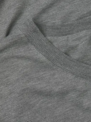 Hanro Men's Casuals Short-Sleeve V-Neck T-Shirt - Stone Melange | Thumbnail 5 Hanro Men's Casuals Short-Sleeve V-Neck T-Shirt - Stone Melange | Thumbnail 5