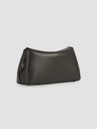 TOTEME Women's T-Lock Mini Leather Clutch - Bark | Thumbnail 2 TOTEME Women's T-Lock Mini Leather Clutch - Bark | Thumbnail 2