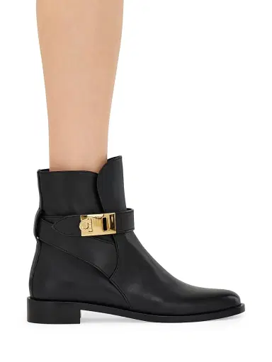 Ferragamo Women's Zanira Leather Ankle Boots - Nero | Thumbnail 2 Ferragamo Women's Zanira Leather Ankle Boots - Nero | Thumbnail 2