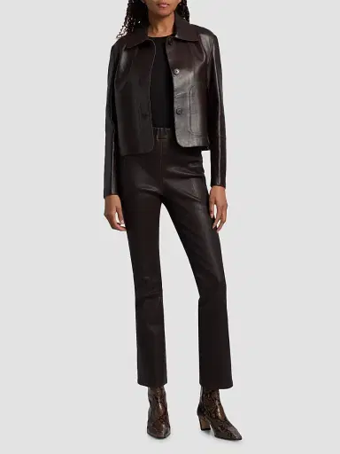 Arma Women's River Leather Pants - Coffee Bean | Thumbnail 2 Arma Women's River Leather Pants - Coffee Bean | Thumbnail 2