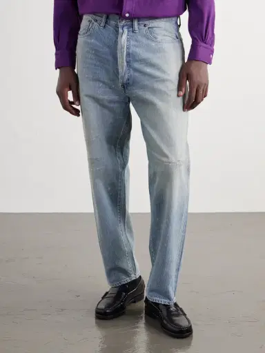 A.PRESSE No. 37 Wide-Leg Distressed Jeans - Men | Thumbnail 3 A.PRESSE No. 37 Wide-Leg Distressed Jeans - Men | Thumbnail 3