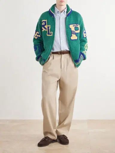 Polo Ralph Lauren Intarsia-Knit Wool Zip-Up Sweater - Men | Thumbnail 2 Polo Ralph Lauren Intarsia-Knit Wool Zip-Up Sweater - Men | Thumbnail 2