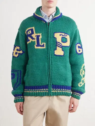 Polo Ralph Lauren Intarsia-Knit Wool Zip-Up Sweater - Men | Thumbnail 3 Polo Ralph Lauren Intarsia-Knit Wool Zip-Up Sweater - Men | Thumbnail 3