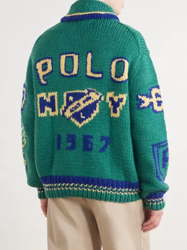 Polo Ralph Lauren Intarsia-Knit Wool Zip-Up Sweater - Men | Thumbnail 4 Polo Ralph Lauren Intarsia-Knit Wool Zip-Up Sweater - Men | Thumbnail 4