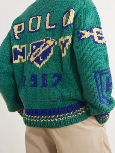 Polo Ralph Lauren Intarsia-Knit Wool Zip-Up Sweater - Men | Thumbnail 5 Polo Ralph Lauren Intarsia-Knit Wool Zip-Up Sweater - Men | Thumbnail 5