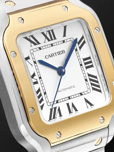 Cartier Santos de Medium Automatic 35.1mm Interchangeable 18-Karat Gold, Stainless Steel and Leather Watch, Ref. No. W2SA0016 - Men | Thumbnail 5 Cartier Santos de Medium Automatic 35.1mm Interchangeable 18-Karat Gold, Stainless Steel and Leather Watch, Ref. No. W2SA0016 - Men | Thumbnail 5