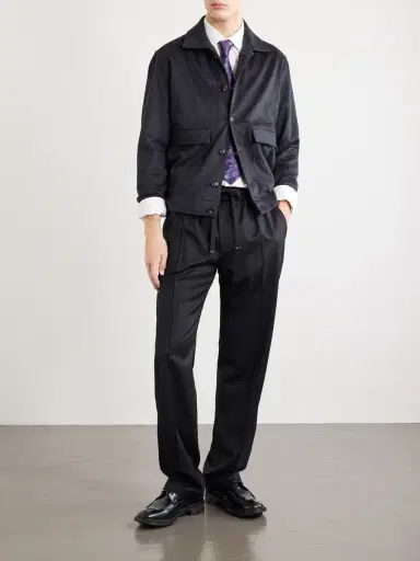 Dolce & Gabbana Sartoriale Straight-Leg Pleated Wool-Blend Trousers - Men | Thumbnail 2 Dolce & Gabbana Sartoriale Straight-Leg Pleated Wool-Blend Trousers - Men | Thumbnail 2