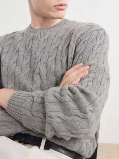 Ralph Lauren Purple Label Cashmere Cable-Knit Sweater - Men | Thumbnail 5 Ralph Lauren Purple Label Cashmere Cable-Knit Sweater - Men | Thumbnail 5