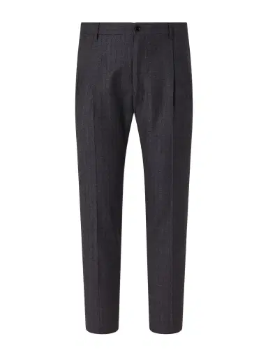 Dolce & Gabbana Straight-Leg Pleated Pinstriped Virgin Wool Trousers - Men | Thumbnail 1 Dolce & Gabbana Straight-Leg Pleated Pinstriped Virgin Wool Trousers - Men | Thumbnail 1