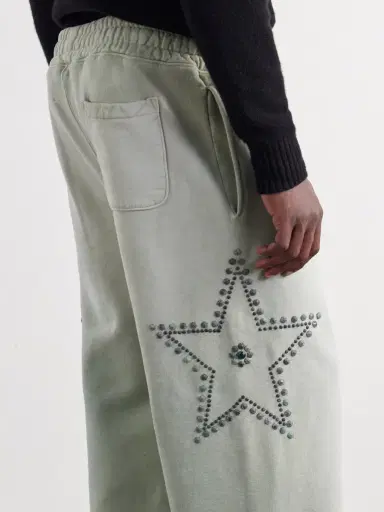 Satoshi Nakamoto Wide-Leg Studded Cotton-Jersey Sweatpants - Men | Thumbnail 5 Satoshi Nakamoto Wide-Leg Studded Cotton-Jersey Sweatpants - Men | Thumbnail 5