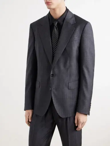 Dolce & Gabbana Pinstriped Virgin Wool Blazer - Men | Thumbnail 3 Dolce & Gabbana Pinstriped Virgin Wool Blazer - Men | Thumbnail 3