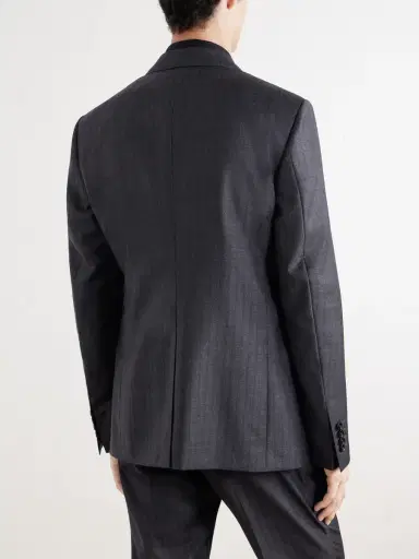 Dolce & Gabbana Pinstriped Virgin Wool Blazer - Men | Thumbnail 4 Dolce & Gabbana Pinstriped Virgin Wool Blazer - Men | Thumbnail 4