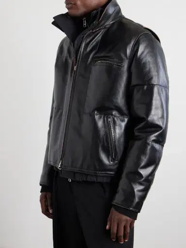 Sacai Leather Down Jacket - Men | Thumbnail 3 Sacai Leather Down Jacket - Men | Thumbnail 3