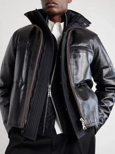 Sacai Leather Down Jacket - Men | Thumbnail 5 Sacai Leather Down Jacket - Men | Thumbnail 5