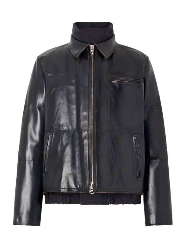 Leather Down Jacket - Men Leather Down Jacket - Men