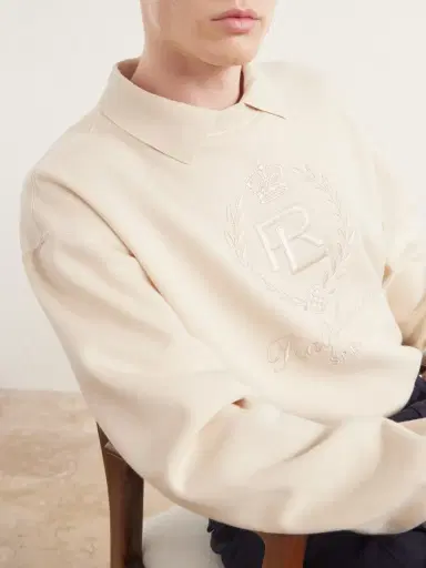 Ralph Lauren Purple Label Logo-Embroidered Cotton-Jersey Polo Sweatshirt - Men | Thumbnail 5 Ralph Lauren Purple Label Logo-Embroidered Cotton-Jersey Polo Sweatshirt - Men | Thumbnail 5