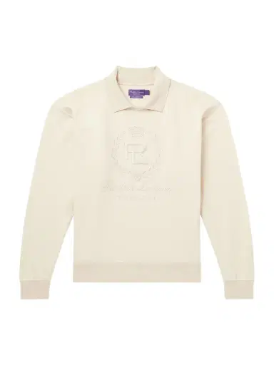 Ralph Lauren Purple Label Logo-Embroidered Cotton-Jersey Polo Sweatshirt - Men | Thumbnail 1 Ralph Lauren Purple Label Logo-Embroidered Cotton-Jersey Polo Sweatshirt - Men | Thumbnail 1