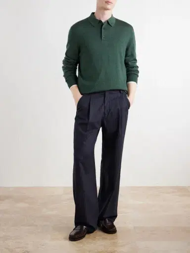Polo Ralph Lauren Logo-Embroidered Wool Polo Sweater - Men | Thumbnail 2 Polo Ralph Lauren Logo-Embroidered Wool Polo Sweater - Men | Thumbnail 2