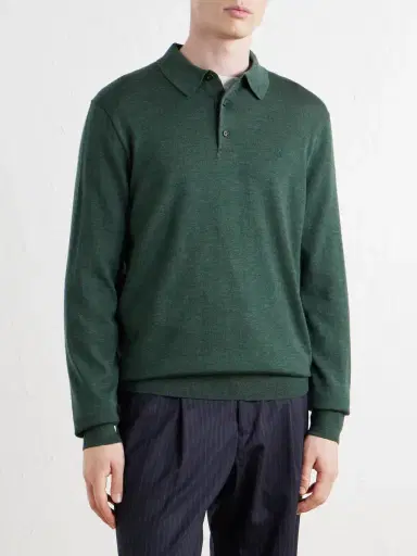 Polo Ralph Lauren Logo-Embroidered Wool Polo Sweater - Men | Thumbnail 3 Polo Ralph Lauren Logo-Embroidered Wool Polo Sweater - Men | Thumbnail 3