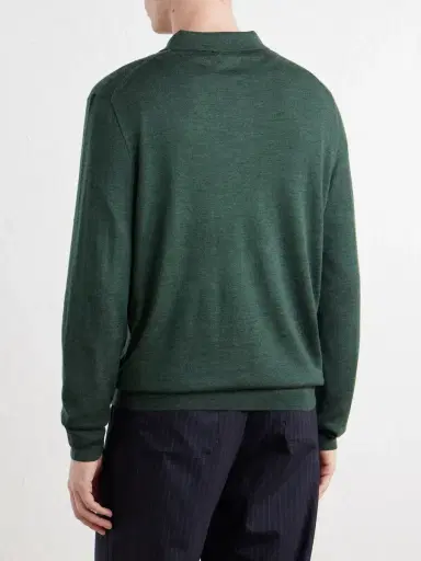 Polo Ralph Lauren Logo-Embroidered Wool Polo Sweater - Men | Thumbnail 4 Polo Ralph Lauren Logo-Embroidered Wool Polo Sweater - Men | Thumbnail 4