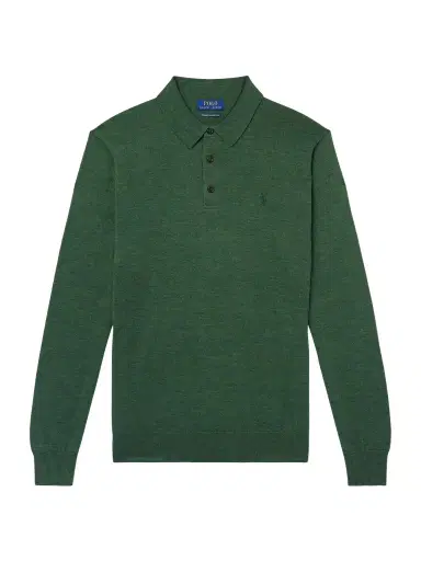 Polo Ralph Lauren Logo-Embroidered Wool Polo Sweater - Men | Thumbnail 1 Polo Ralph Lauren Logo-Embroidered Wool Polo Sweater - Men | Thumbnail 1