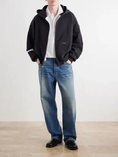 Nahmias Distressed Cotton-Jersey Zip-Up Hoodie - Men | Thumbnail 2 Nahmias Distressed Cotton-Jersey Zip-Up Hoodie - Men | Thumbnail 2